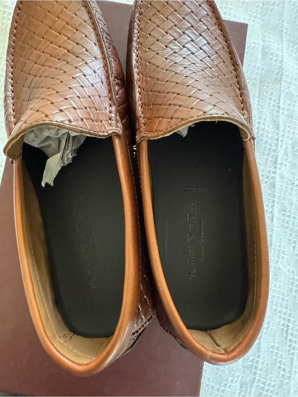 To Boot New York  men  Leather Slip-On Loafers in Cognac Brown